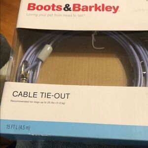 Boots & Barkley Light Blue Cable Tie-Out for Dogs